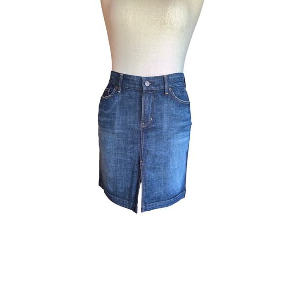 Citizens of Humanity Stretch Denim Skirt Size 30 | Knee-Length Dark Wash - Picture 14 of 14